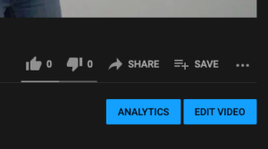 A screenshot showing the share button for a YouTube video